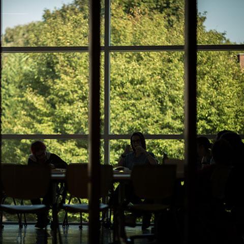 Students study in Sundquist building.